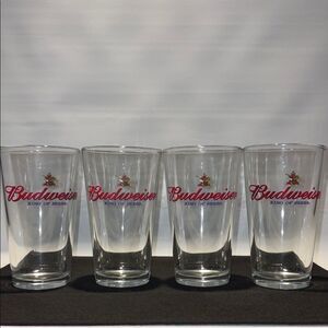 Budweiser Red Logo pint Glass Set